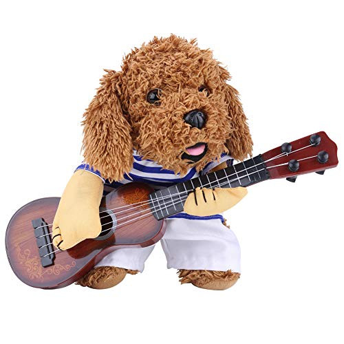 Pet Costume ·Funny Pet Dog Cat Clothes Guitar Player Dress Puppy Halloween Christmas Party Costume-M-