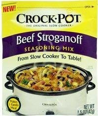Crock Pot Beef Stroganoff Seasoning Mix -1.5 oz Packets- 3 Pack