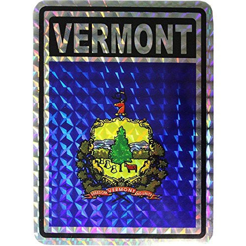 K's Novelties State of Vermont Flag Reflective Decal Bumper Sticker
