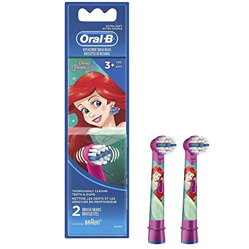 Oral-B Kids Extra Soft Replacement Brush Heads featuring Disney Princesses Ages 3 plus 2 count