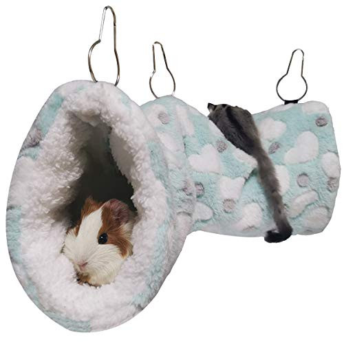 LEFTSTARER Guinea Pig Accessories Tunnel Sugar Glider Cage Accessories Hamster Rat Toys Ferret Hammock Hanging Tunnel for Small Animals ?Heart-Green? LEFTSTARER Guinea Pig Accessories Tunnel Sugar Glider Cage Accessories Hamster Rat Toys Ferret Hammock Hanging Tunnel for Small Animals ?Heart-Green?