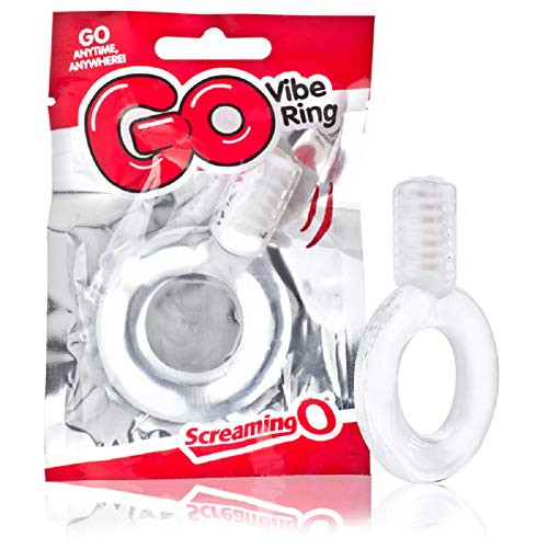 Screaming O Go Vibe Ring Clear with Free Bottle of Adult Toy Cleaner