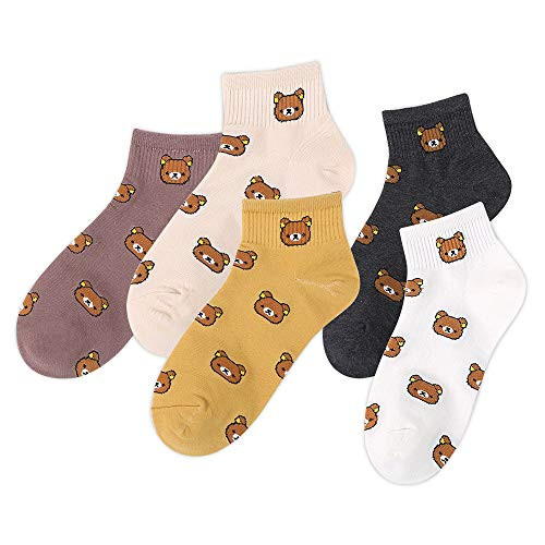 IIG 5 Pairs Womens Novelty No Show Socks Low Cut Funny Animal Cotton Ankle Socks -Multicolour03- IIG 5 Pairs Womens Novelty No Show Socks Low Cut Funny Animal Cotton Ankle Socks -Multicolour03-