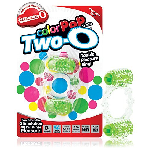 Screaming O Two-O Color Pop Vibrating Cock Ring - Green
