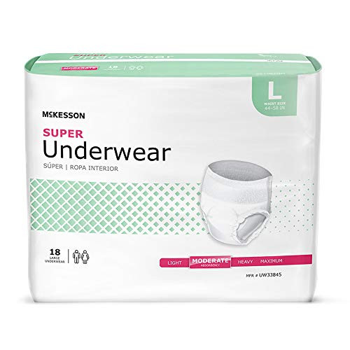 McKesson Disposable Underwear Large UW33845 Moderate 18 Ct