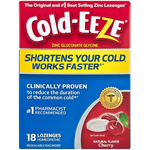 COLD-EEZE Cold Remedy Lozenges Cherry 18 ea -Pack of 2-