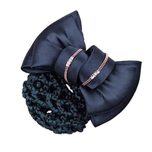 Ladies Snood Net Barrette Hair Clip Bun Cover Mesh Bow Barrette B Ladies Snood Net Barrette Hair Clip Bun Cover Mesh Bow Barrette B