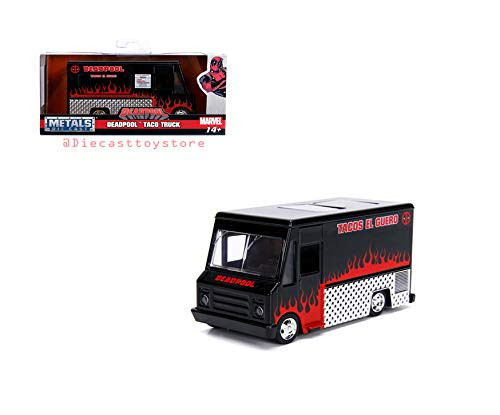 DIECAST 1-32 W-B - Metals - Marvel - Deadpool Taco Truck -Black- 30864-MJ by JADA DIECAST 1-32 W-B - Metals - Marvel - Deadpool Taco Truck -Black- 30864-MJ by JADA