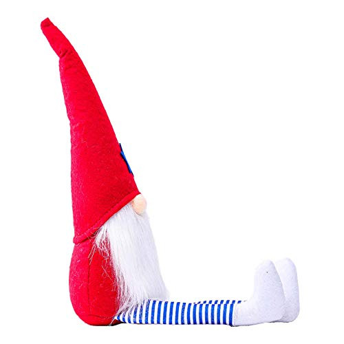 Independence Day Patriotic Gnome American President Election Decoration Uncle Sam Tomte 4th of July Gift Stars and Stripes Handmade Scandinavian Ornaments Kitchen Tiered Tray Decorations -K-