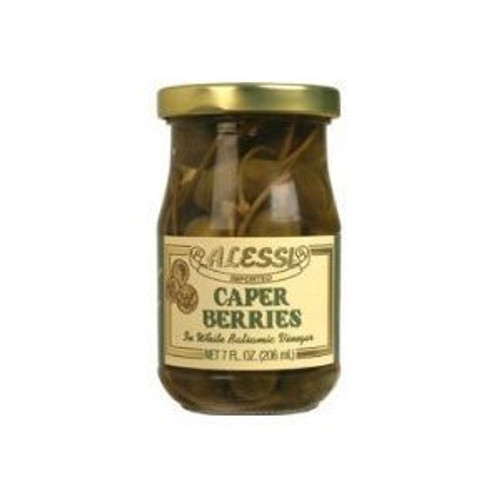 Alessi - Imported Caperberries in White Balsamic -2-- 7 oz. Jars