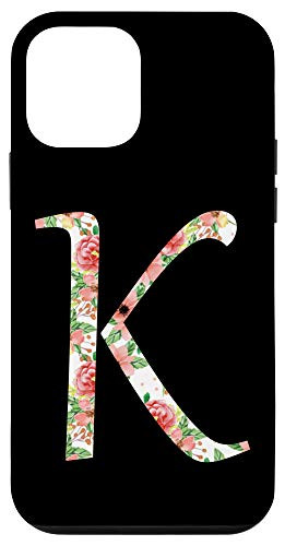 iPhone 12 mini Romantic Floral Vintage Initial Letter K Flowers Monogram Case