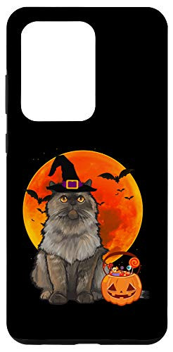 Galaxy S20 Ultra Cat Halloween Persian Jack O Lantern Pumpkin Case