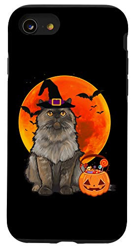 iPhone SE -2020- - 7 - 8 Cat Halloween Persian Jack O Lantern Pumpkin Case