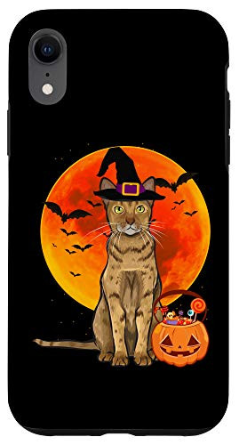 iPhone XR Cat Halloween Ocicat Jack O Lantern Pumpkin Case