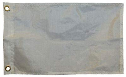 K's Novelties 12x18 12"x18" White Solid Color Plain Boat Motorcycle Poly Flag Grommets