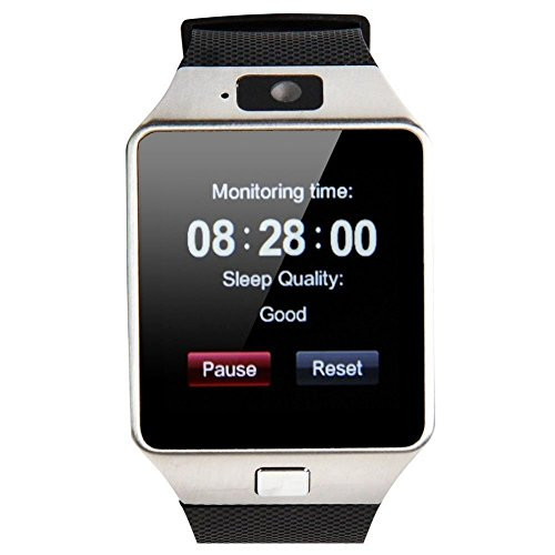 DZ09 Bluetooth Smart Watch - Upgraded Touch Screen Bluetooth Smart Wrist Watch Smartwatch Phone Support SIM TF Card with Camera Pedometer for iPhone iOS Samsung LG Android Phones -Black- DZ09 Bl