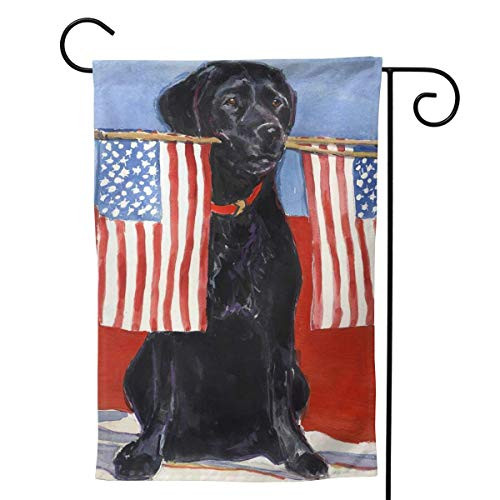 POUDBDH Labrador Dog Black American Flag Lab Seasonal Family Double Sided Garden Flag Outdoor Funny Decorative Flags for Garden Yard Lawn Decor Gift 12 X 18 Inch POUDBDH Labrador Dog Black American Flag Lab Seasonal Family Double Sided Garden Flag Outdoor Funny Decorative Flags for Garden Yard Lawn Decor Gift 12 X 18 Inch