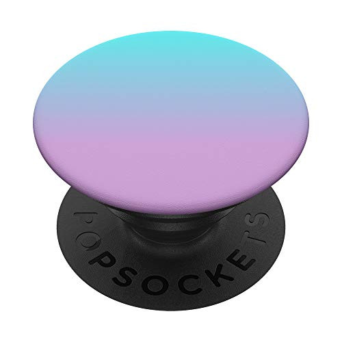 Simple Solid Color Chic Teal Ombre Sky Blue Ombre Design PopSockets PopGrip- Swappable Grip for Phones  and  Tablets