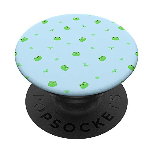 Cute Frog Pattern PopSockets PopGrip- Swappable Grip for Phones  and  Tablets