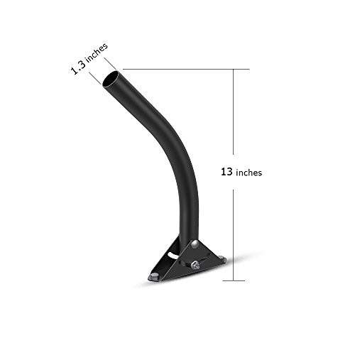 Antenna Mounting Pole, Antop Adjustable Attic/Outdoor TV Antenna Mounting Pole Universal Wall Mounts/Brackets -Easy Installation, Solid Structure, Weather Proof(1.3" Diameter,13" Arm Length)