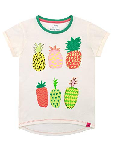 Harry Bear Girls' Tropical Pineapple T-Shirt Size 7 Off-White