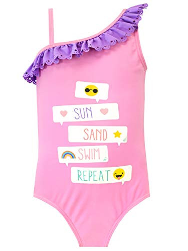 Harry Bear Girls' Chit Chat Swimsuit Size 7 Pink