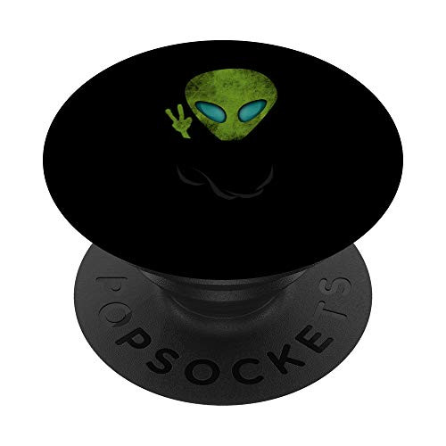 Alien Pocket Cool Funny Grip Cute Peace UFO Gift PopSockets PopGrip- Swappable Grip for Phones  and  Tablets
