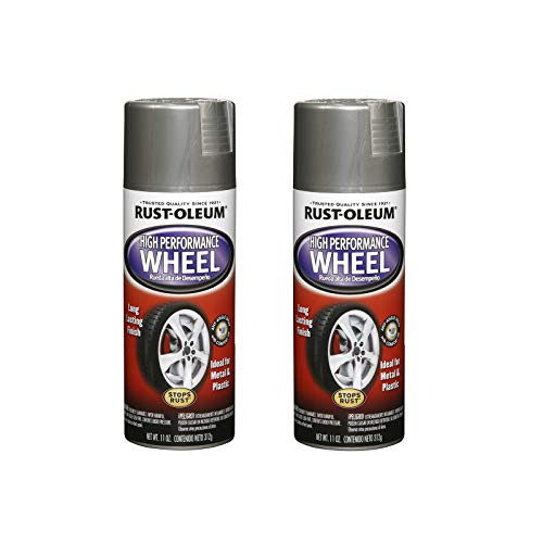 Rust-Oleum 248927A2 High Performance Wheel Spray Paint 2 Pack Steel 2 Count
