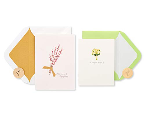 Papyrus Sympathy Cards with Envelopes Floral -2-Count-