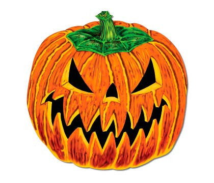 GT Graphics Jack o Lantern Halloween Angry Pumpkin - 8" Vinyl Sticker - for Car Laptop I-Pad - Waterproof Decal