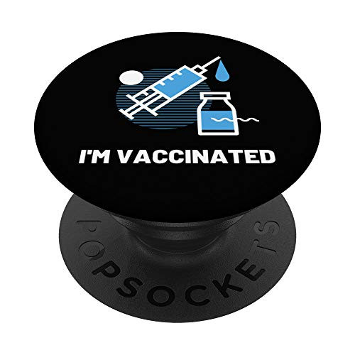 I'M VACCINATED PopSockets PopGrip- Swappable Grip for Phones and Tablets I'M VACCINATED PopSockets PopGrip- Swappable Grip for Phones and Tablets