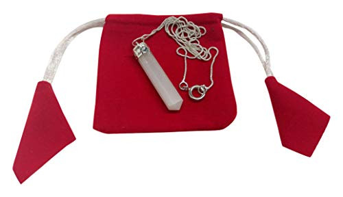 WholesaleGemShop Crystal Healing Pendant Necklace  Protection Negative Energy Cleanser Natural Stress - Authentic Stone on Silver Plated 18" Chain Chakra Healing Charm