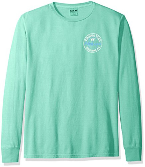 NCAA Virginia Tech Hokies Adult NCAA Dyed Ringspun Fashion Color Longsleeve Tee,Small,Seafoam NCAA Virginia Tech Hokies Adult NCAA Dyed Ringspun Fashion Color Longsleeve Tee,Small,Seafoam