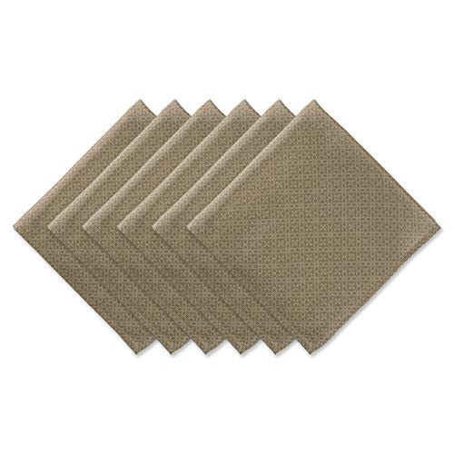 DII Outdoor Tabletop Collection Tonal Lattice Napkin Set Stone 6 Piece