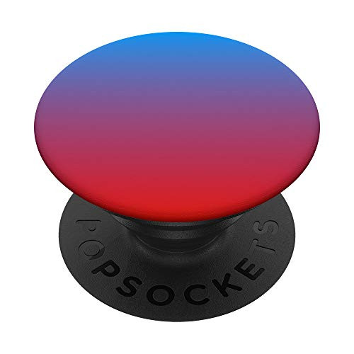 Retro Red Blue Gradient Ombre Aesthetic Fading Color Blue PopSockets PopGrip- Swappable Grip for Phones  and  Tablets