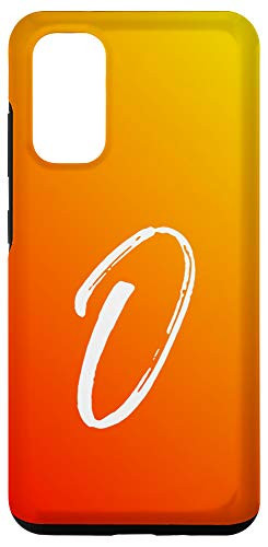 Galaxy S20 Orange Sunset Initial O Phone Case Yellow Sunrise Letter O Case