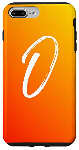 iPhone 7 Plus-8 Plus Orange Sunset Initial O Phone Case Yellow Sunrise Letter O Case