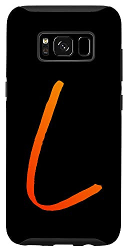Galaxy S8 Sunrise Orange Initial L Phone Case Sunset Color Letter L Case