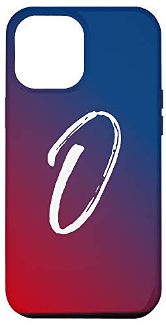 iPhone 12 Pro Max Initial O Phone Case Gradient Ombre Red Purple Blue Letter O Case