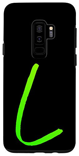 Galaxy S9 plus Bright Green Initial L Phone Case Color Lime Green Letter L Case