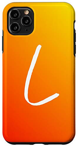 iPhone 11 Pro Max Orange Sunset Initial L Phone Case Yellow Sunrise Letter L Case