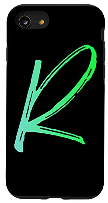 iPhone SE -2020- - 7 - 8 Initial R Phone Case Bright Colorful Blue  and  Green Letter R Case