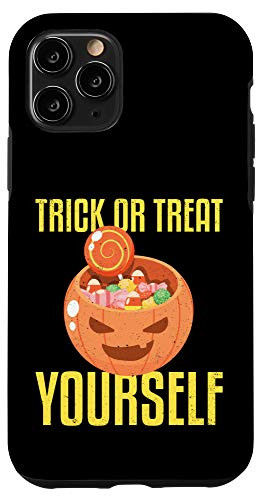iPhone 11 Pro Trick Or Treat Yourself Funny Halloween Jack-o'-lantern Case
