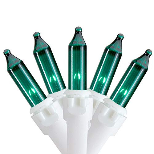 50 Count Teal Mini Christmas Light Set 17 ft White Wire 50 Count Teal Mini Christmas Light Set 17 ft White Wire