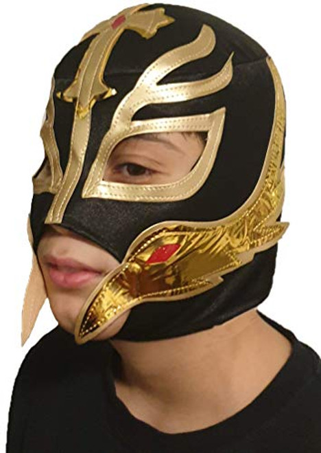 Kids child Rey Mysterio Misterio Youth Lucha Libre Wrestling Mask - Luchador Mask for children Handmade in Mexico by Skilled artisans. ReyMisterio Costume Wrestler Luchadores Lucha Libre mask