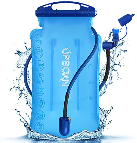 UPBOXN Hydration Bladder 3L Water Reservoir BPA Free Leak Proof Water Storage Bladder Bag Taste Free Hydration Pack Replacement for Outdoor Hiking Camping Biking Backpacking Blue