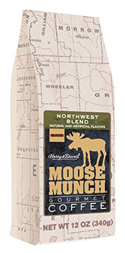 Moose Munch Gourmet Ground Coffee by Harry  and  David 12 oz bag -Northwest Blend-