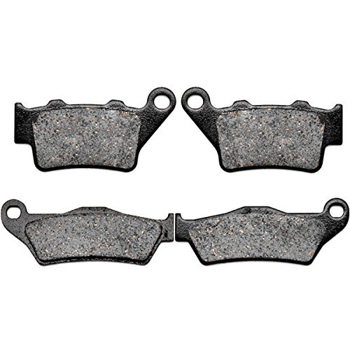 KMG Front  plus Rear Brake Pads Compatible with 2000-2004 KTM LC4-E 640 Enduro Supermoto - Non-Metallic Organic NAO Brake Pads Set