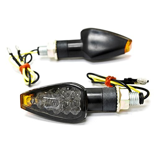 Krator Mini Custom LED Turn Signal Indicator Lights Lamp Compatible with Suzuki Bandit B-King Gladius Katana GS