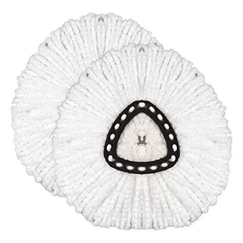 2 Pack Mop Head Replacement Spin Mop Head Microfiber Refill Head 360° Easy Cleaning Mop Head Replacement